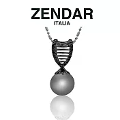 【ZENDAR】頂級黑珍珠水鑽墜鍊 11mm (Z7015)