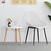 IDEA-簡約北歐風編織休閒椅 白色