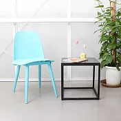 IDEA-繽紛英倫風休閒餐椅2入 藍色