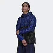 ADIDAS BLK WINDBREAKER 男 運動風衣 H06722 L 黑藍