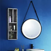H&R安室家 里昂皮帶 智能LED發光觸控燈鏡 ZA0200(掛鏡/浴鏡/化妝鏡/鏡子) 黑色