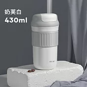 【 RELEA 物生物】430ml星醇316不鏽鋼直飲保冷保溫杯(多色可選) 奶芙白