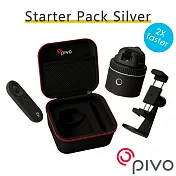PIVO Pod Silver  手機臉部追焦雲台-Sliver starter 套組│APP遙控 串流直播平台