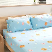 Kakao Friends 萊恩&桃子天絲枕套床包組-雙人
