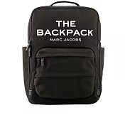 MARC JACOBS The Backpack 帆布雙拉鍊方形後背包 (黑色)