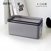 【日本ISETO】日製抗菌掀蓋式口罩收納盒- 灰