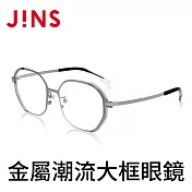 JINS 金屬潮流大框眼鏡(AMMN19S283) 銀黑