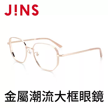 JINS 金屬潮流大框眼鏡(AMMF19S335) 玫瑰金