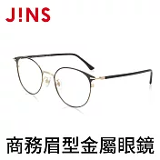 JINS 商務眉型金屬眼鏡 (AUMF19A096) 黑X金