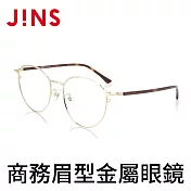 JINS 商務眉型金屬眼鏡 (AUMF19A098) 淺卡其