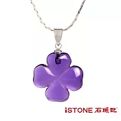 石頭記 水晶項鍊-四葉幸運草-紫水晶