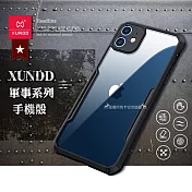 XUNDD 軍事防摔 iPhone 12 mini 5.4吋 鏡頭全包覆 清透保護殼 手機殼(夜幕黑)