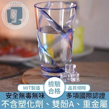 【ICE&CUP】歐美熱銷台灣製造 冰鑽果汁水耀杯 藍/630ml