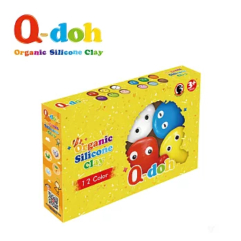 Q-doh 超柔軟有機矽膠黏土12色工具組(60g/色)