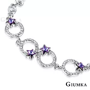 GIUMKA白K飾-手鍊璀璨銀河星星女士手鏈 採用施華洛世奇水晶元素 精鍍正白K 單個價格 MH06008 紫彩手鍊