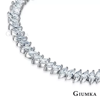 GIUMKA 白K飾-手鍊幸福微笑女士手鏈 精鍍正白K 單個價格 MH06012 白鋯手鍊