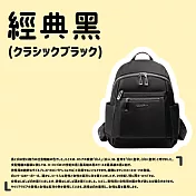 【DR.Story】日本熱銷貴婦級大容量多夾層高機能背包 (後背包 包包 背包 大容量背包) 經典深黑