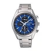 SEIKO 鋒迴路轉太陽能計時腕錶-銀X藍