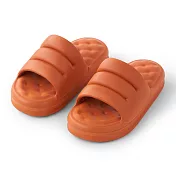 【EZlife】雲朵麵包柔軟回彈厚底防滑拖鞋- 24cm 橘