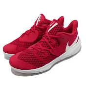 Nike 排球鞋 Hyperspeed Court 男鞋 氣墊 避震 包覆 支撐 運動訓練 紅 白 CI2964-610 27cm UNIVERSITY RED/WHITE
