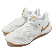 Nike 排球鞋 Zoom Hyperspeed Court SE 氣墊 避震 包覆 支撐 運動訓練 白 金 DJ4476-170 24cm WHITE/METALLIC GOLD