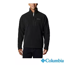 Columbia 哥倫比亞 男款-半開襟刷毛上衣 UXO64100 S 美規 黑色