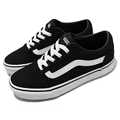 Vans 休閒鞋 Ward 經典款 女鞋 帆布 抓地 耐磨 基本款 滑板鞋 黑 白 VN0A3IUN187 23cm BLACK/WHITE