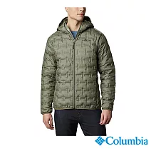Columbia 哥倫比亞 男款- Omni-Heat 鋁點保暖羽絨連帽外套 UWE09540 S 亞規 軍綠