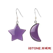 石頭記 水晶耳環-星月相隨(多材質選) 紫水晶