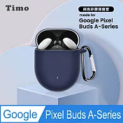 Timo Google Pixel Buds A-Series 專用 純色矽膠耳機保護套(附吊環) 午夜藍
