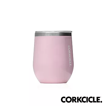 美國CORKCICLE Gloss系列三層真空啜飲杯/保冰啤酒杯/保溫杯340ml-玫瑰石英粉