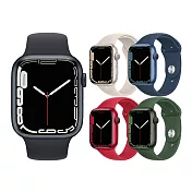 Apple Watch Series 7 (GPS版) 41mm鋁金屬錶殼搭配運動型錶帶 午夜/午夜