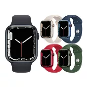 Apple Watch Series 7 (GPS+行動網路版) 45mm鋁金屬錶殼搭配運動型錶帶 綠/三葉草