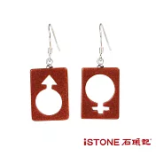 石頭記  水晶耳環-愛情印記(二款選)  男女符號