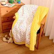 《Embrace英柏絲》兒童荳荳暖毯 安全感滿滿 豌豆毯 幼稚園午睡  (100x140cm-多色任選) 兔兔-黃