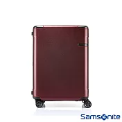 Samsonite新秀麗25吋 Evoa 拉絲光澤防盜拉鍊抗震輪TSA硬殼行李箱(暗紅色)