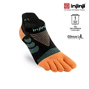 【injinji】女款Ultra Run終極系列五趾隱形襪 (淺橙) - NAA66 | 吸濕排汗 輕量透氣 推薦女生 跑步襪 M-L 淺橙