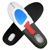 【EZlife】足弓支撐透氣減震運動鞋墊(2雙組) 26cm 黑色
