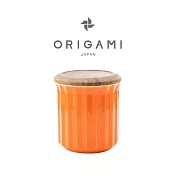 日本 ORIGAMI Canister 陶瓷保鮮罐 柑橘色