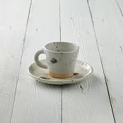 有種創意 - 丸伊信樂燒 - 錦雲白咖啡杯碟組(2件式) - 160ml