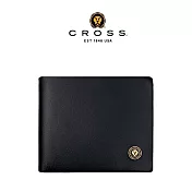 【CROSS】台灣總經銷 限量2折 頂級小牛皮素面8卡皮夾 洛非諾系列 全新專櫃展示品 (黑色 贈禮盒提袋)