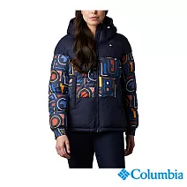 Columbia 哥倫比亞 女款- Omni-Heat 鋁點保暖連帽外套 UWR02970 L 亞規 藍印花