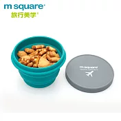 m square摺疊矽膠碗 M-藍