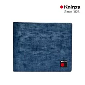 Knirps 德國紅點 RFID 9卡經典短夾 十字紋藍