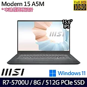 【MSI】微星 Modern 15 A5M-092TW 15.6吋/R7-5700U/8G/512G SSD/Win11 創作者筆電