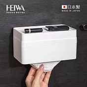 【日本平和Heiwa】日製抗菌磁吸抽取式口罩收納盒- 典雅白
