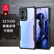 XUNDD 軍事防摔 小米 Xiaomi 11T / 11T Pro 共用 鏡頭全包覆 清透保護殼 手機殼(夜幕黑)