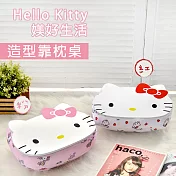 【Hello Kitty】媄好生活-多功能造型靠枕桌 紅色蝴蝶結