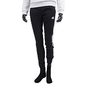 Adidas W 3S FL C PT [GM5551] 女 長褲 運動 休閒 經典 三線條 棉質 舒適 縮口 黑白 S 黑/白