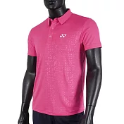 Yonex [11041TR122] 男 POLO衫 短袖上衣 網球 羽球 運動 休閒 機能 吸汗 快乾 台灣製 桃紅 S 粉紅